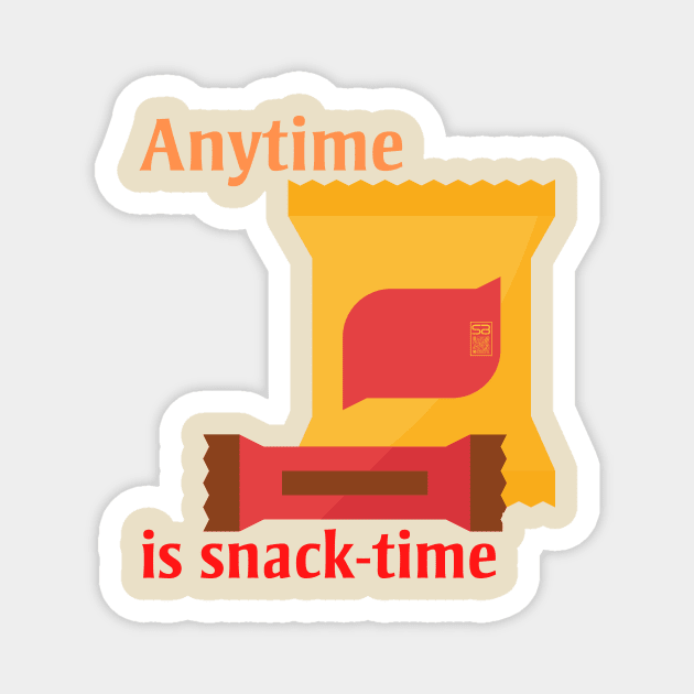 Anytime is snack-time Magnet by JSnipe