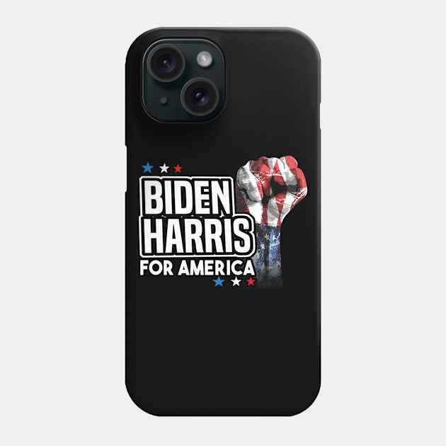 Biden Harris For America with Fist Phone Case by dnlribeiro88