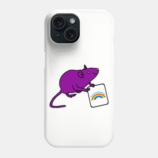 Purple Rat Puns with Somewhere Rainbow Phone Case