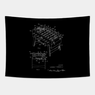 Soccer Table Vintage Patent Drawing Funny Novelty Tapestry