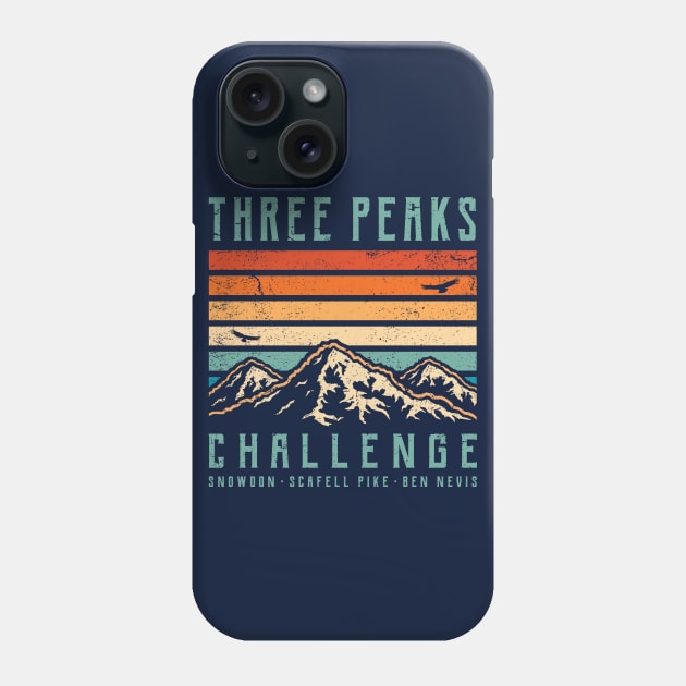 3 Peaks Challenge - Retro Phone Case by TigerTom