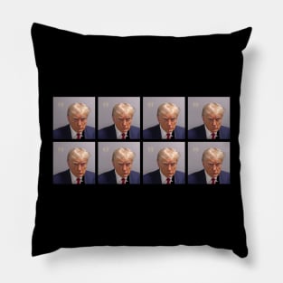 Trump Mugshot Collage Pillow