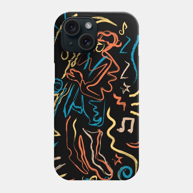 Fancy Saxophone Musician Phone Case by jazzworldquest