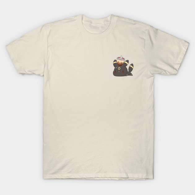 Cute Dark Fox with Brown Sugar Boba - Bubble Tea - T-Shirt
