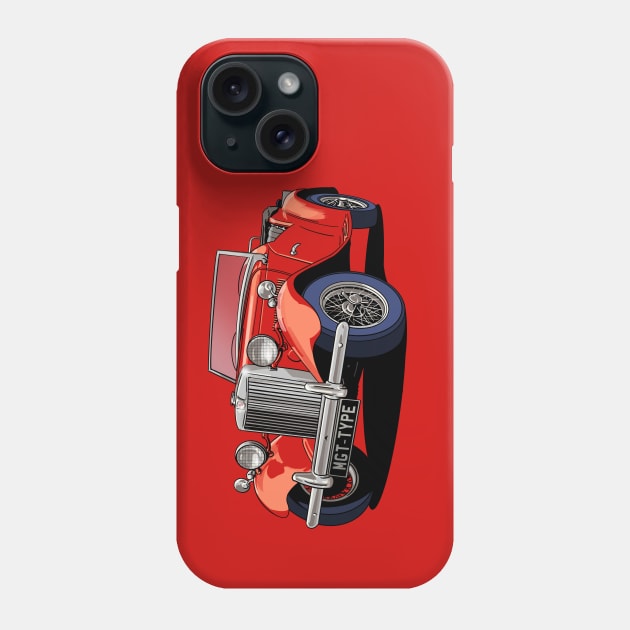 MG T Type in Red Phone Case by Webazoot