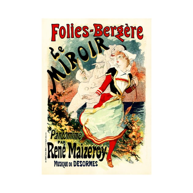 Folies Bergere LE MIROIR Pantomime French Dance Musical Play Vintage Theater by vintageposters