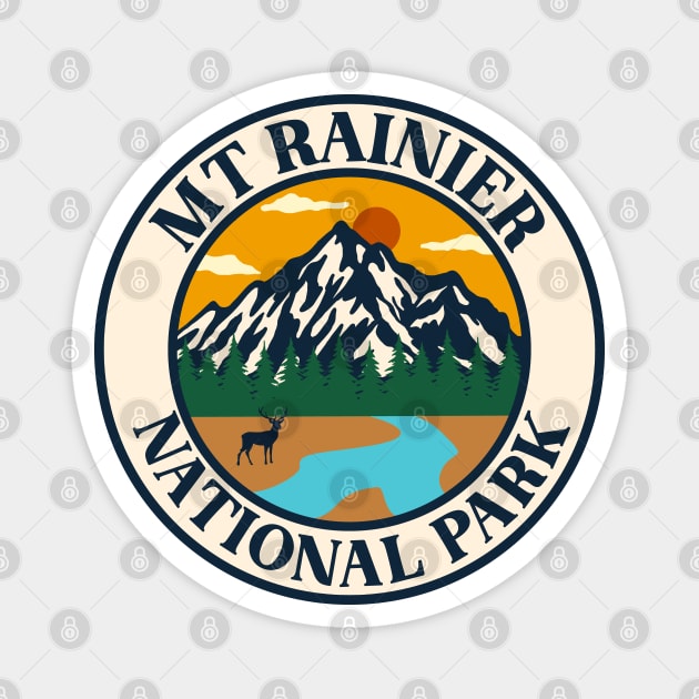 Mt rainier national park Magnet by Tonibhardwaj