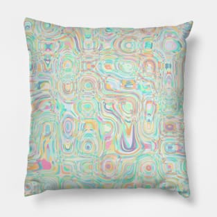 Trippy Groovy Colorful Rainbow Blobs Pillow