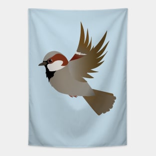 House sparrow flying Tapestry