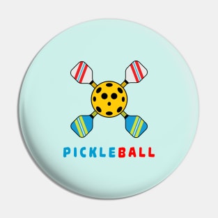 Funny pickleball pirates logo Pin