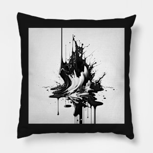 Life in Black and White Splash Art Pillow