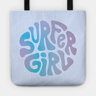 Surfer Girl Retro Logo - Purple and Blue Tote