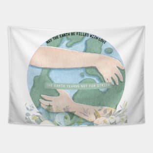 Embrace the Earth: Floral and Unity Design Tapestry