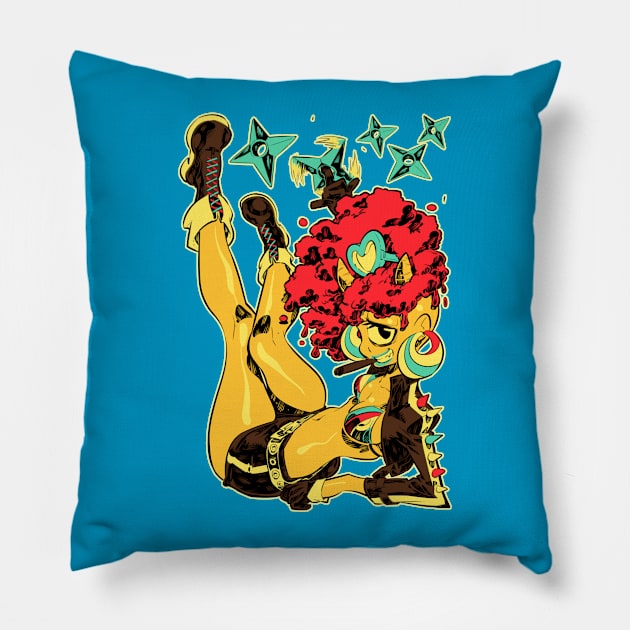 Cyclops girl Pillow by Rafchu