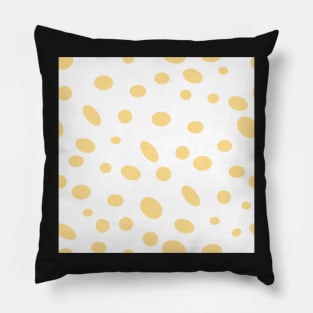 Seeing Spots yellow on white Pillow