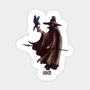 Odin Allfather - King of the Gods - Cute Cartoon Art Magnet