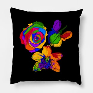 Orchid, Rose, Iris 2 Pillow