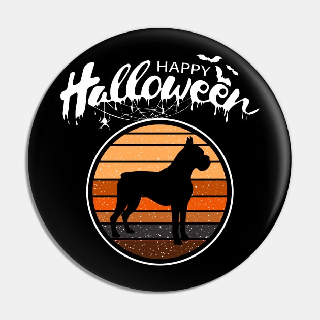 Funny Happy Halloween Beautiful Boxer Men Women Kids Gift Pin by mlleradrian