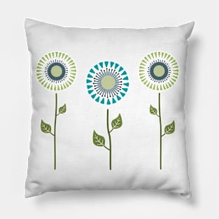 Midcentury Flowers Pillow