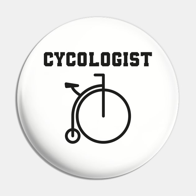 Cycologist with old bicycle Pin by MerchSpot