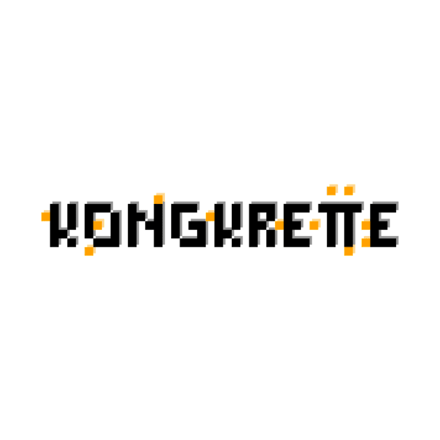 KONGKRETTE black banner by The KongKrette Crate