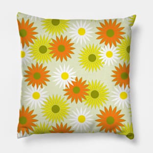 Retro daisies from the 60’s Pillow