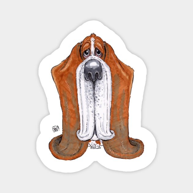 Basset Hound Dog Magnet by obillwon