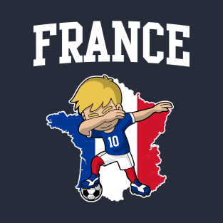 France Soccer Boy French Flag T-Shirt