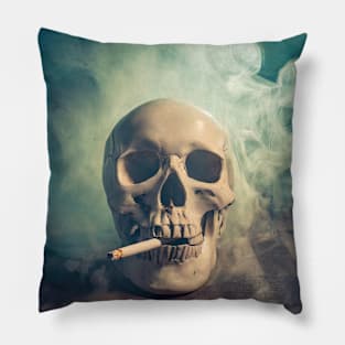 Smoking skull Pillow