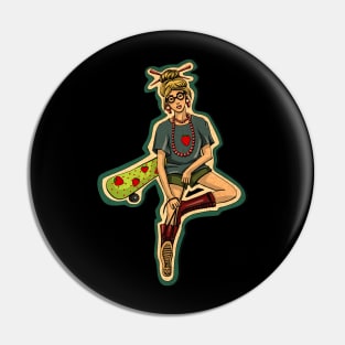 Japanese skateboarder Pin