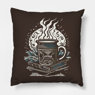 Books with coffee Pillow