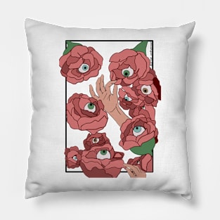 Flowers with eyeballs Pillow