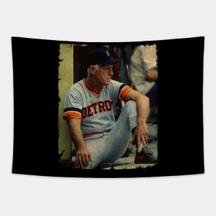 Sparky Anderson in Detroit Tigers Tapestry