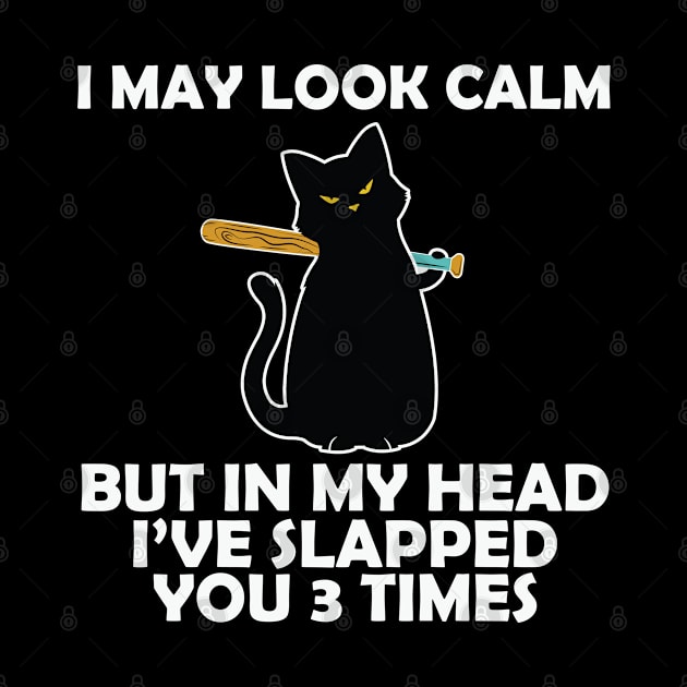 I may look calm Funny Black Cat by ssflower