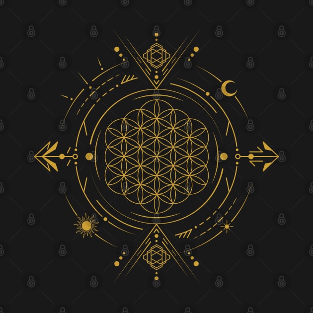 Flower Of Life | Sun and Moon by CelestialStudio