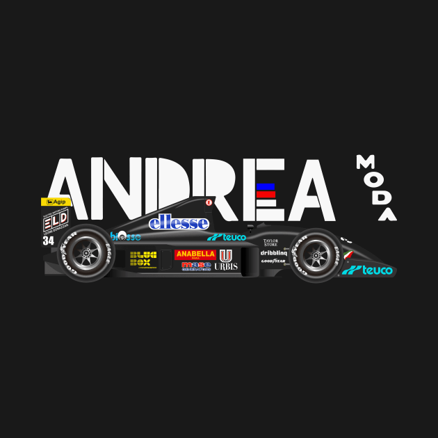 Andrea Moda F1 Illustration by Burro Wheel