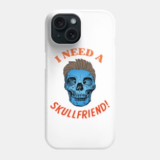 SKULLFRIEND -1- Skull with Hair | Happy Halloween | Funny Halloween | Halloween Costume Phone Case