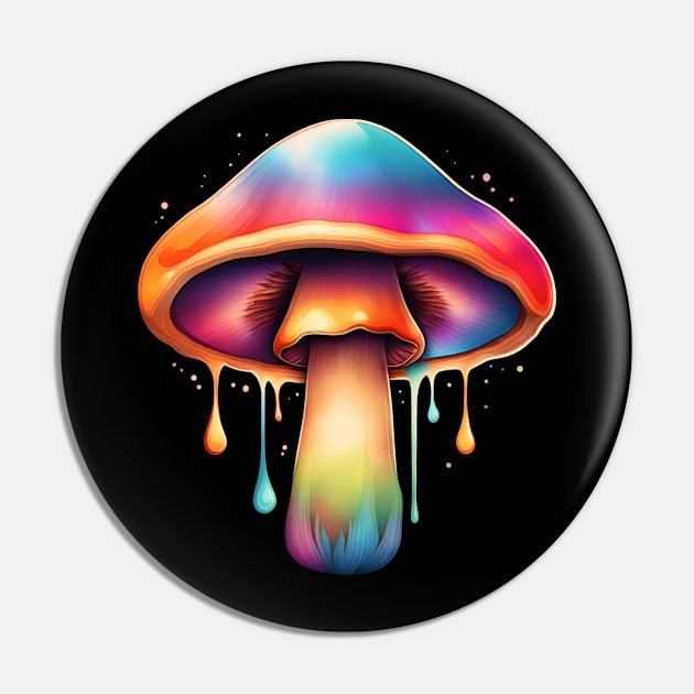 Trippy Drippy Rainbow Mushroom Pin by Xie