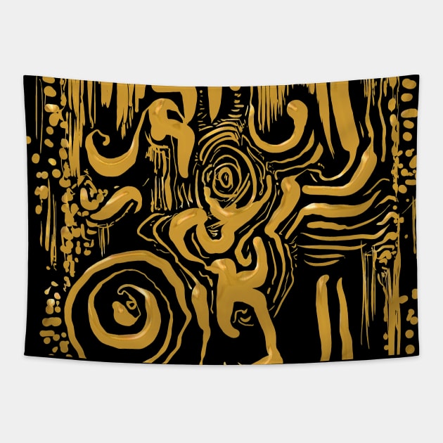 Aztec pattern - archeology design Tapestry by Nikokosmos