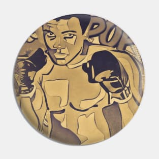 Muhammad Ali Boxer Retro Comic Pin