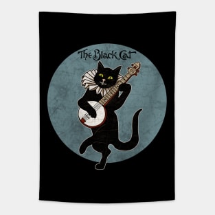 Vintage Cat Playing Banjo Tapestry