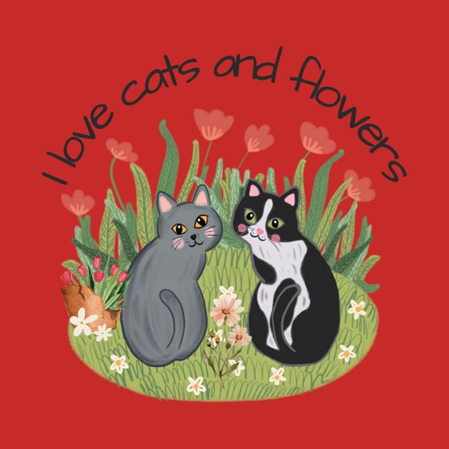 cats and flowers by Inspire Wizard