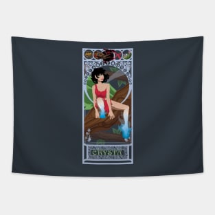 Crysta - art nouveau - Fern Gully Tapestry