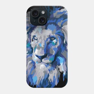 Lion head blue vintage Phone Case