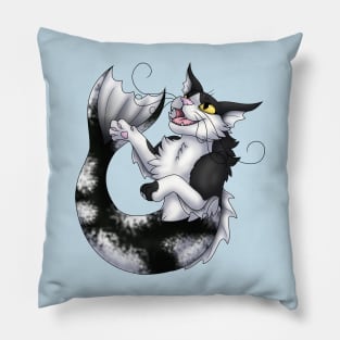 Purrmaid: White Bicolor Pillow