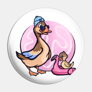 Swimming with ducks Pin