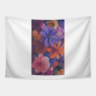 Flowers with colorful design Tapestry