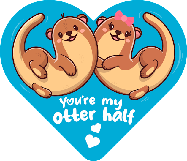 You're my otter half Kids T-Shirt by Messy Nessie