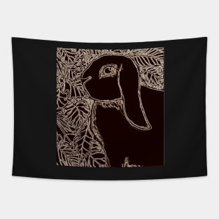 Black Lop Bunny Tapestry