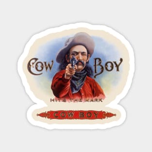 Vintage Cowboy Cigar Label Art Magnet